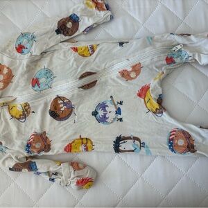 Angel Dear Multicolor Donut Print Footie